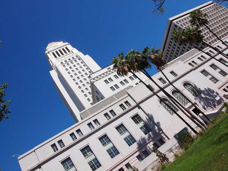 City Hall Los Angeles depuis 1st street